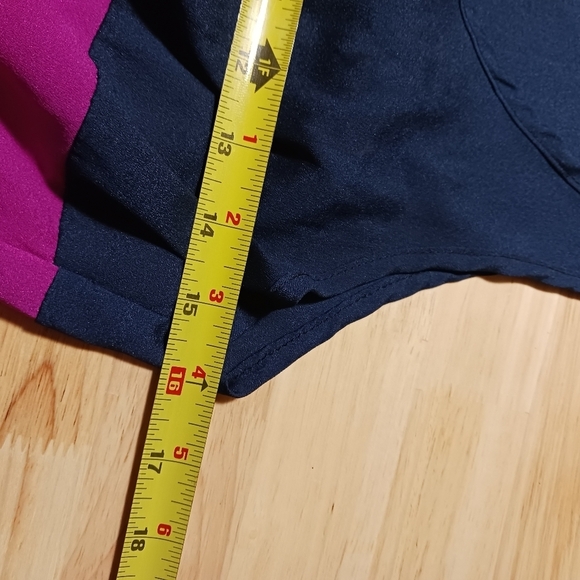 Julie's Closet Fuschia Navy Blue Color Block Maxi Dress - Picture 6 of 7